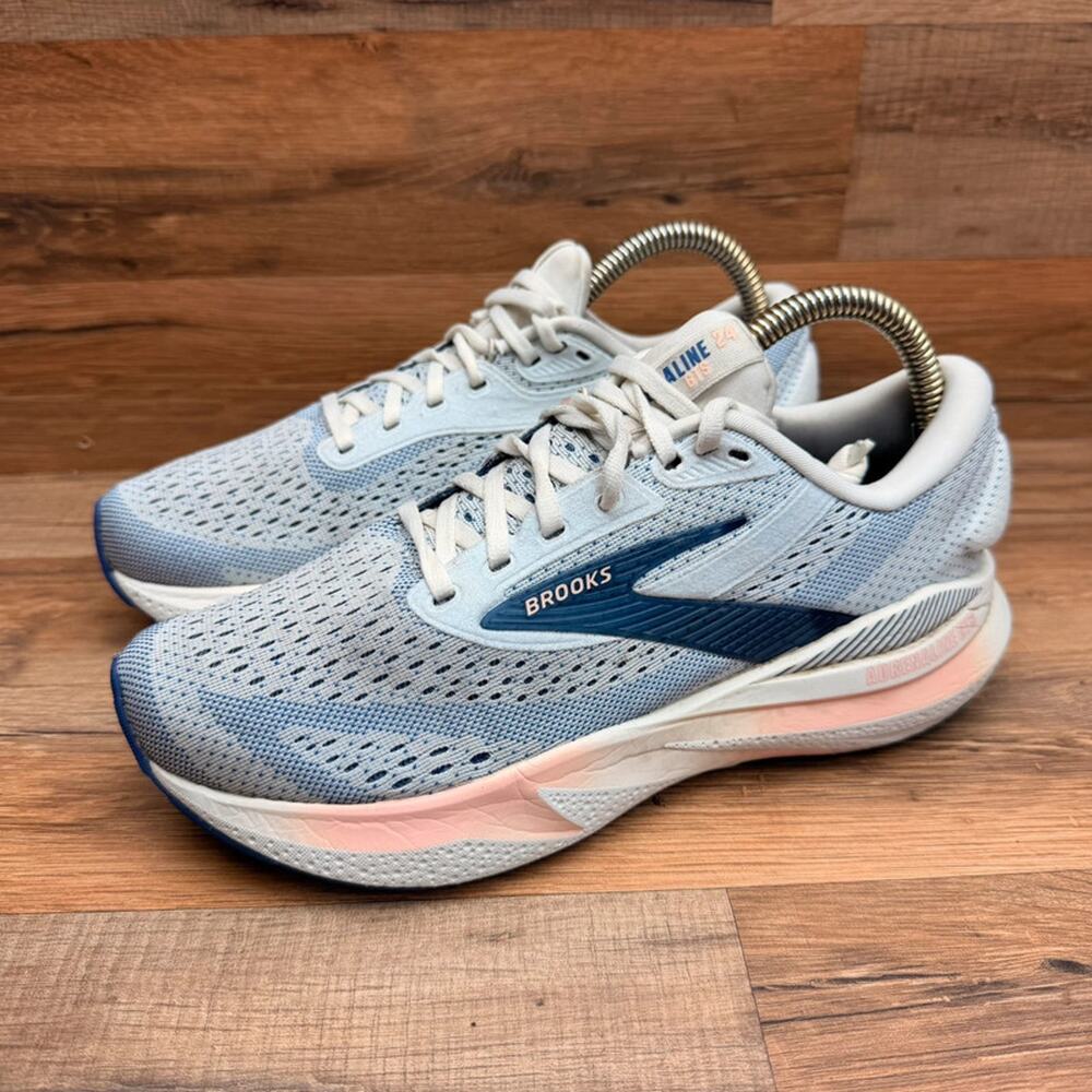 Brooks Adrenaline GTS 24 Women size 8 sneakers Grey Blue